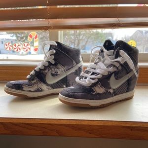 Nike dunk sky hi sneaker.